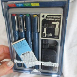 NEW Vintage Stock STAEDTLER MARSMATIC 700 PEN SET Writing Art